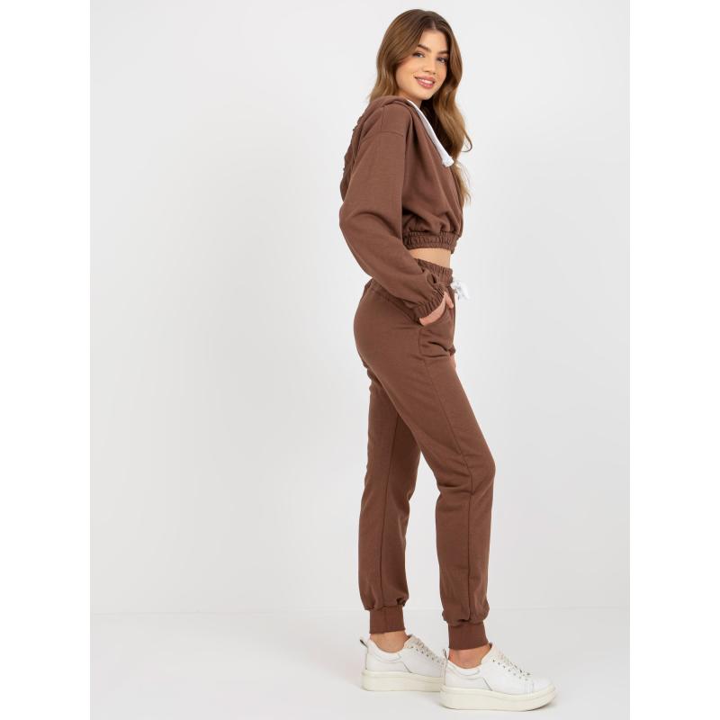 Dámský komplet basic s mikinou JACALYN hnědý