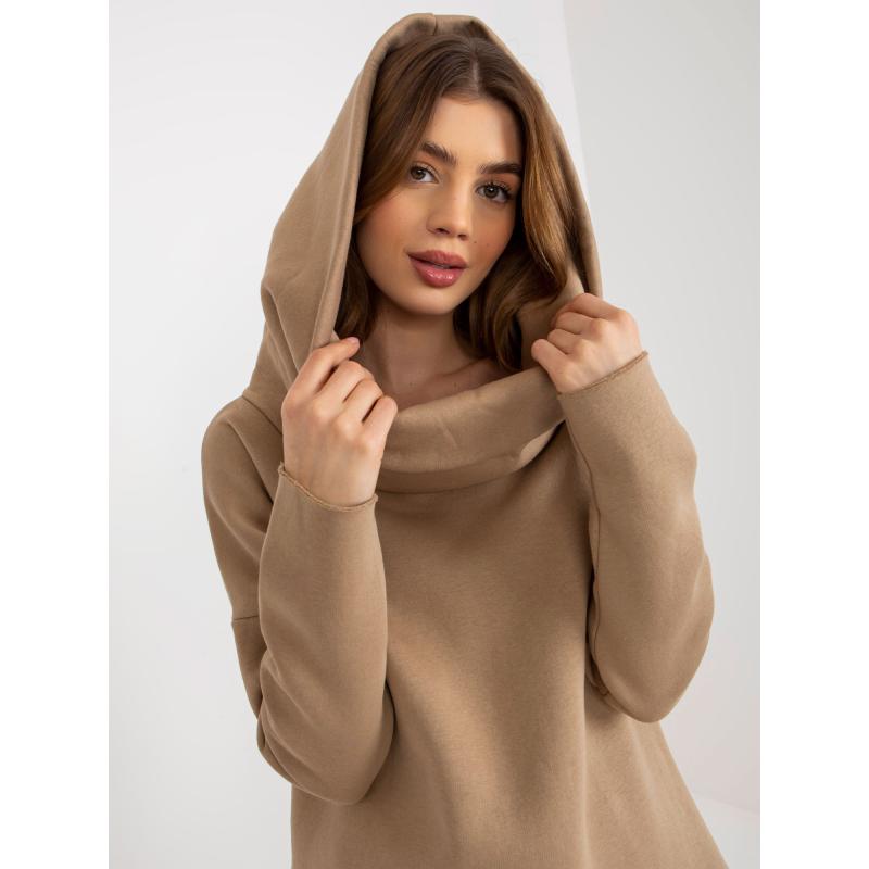 Női alap melegítőnadrág aszimmetrikus blúzzal PASCALE sötétbézs sötétbézs