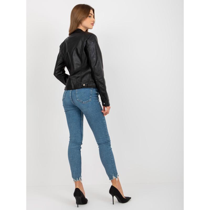 Dámská bunda z ekokůže s kapsami BIKERS černá