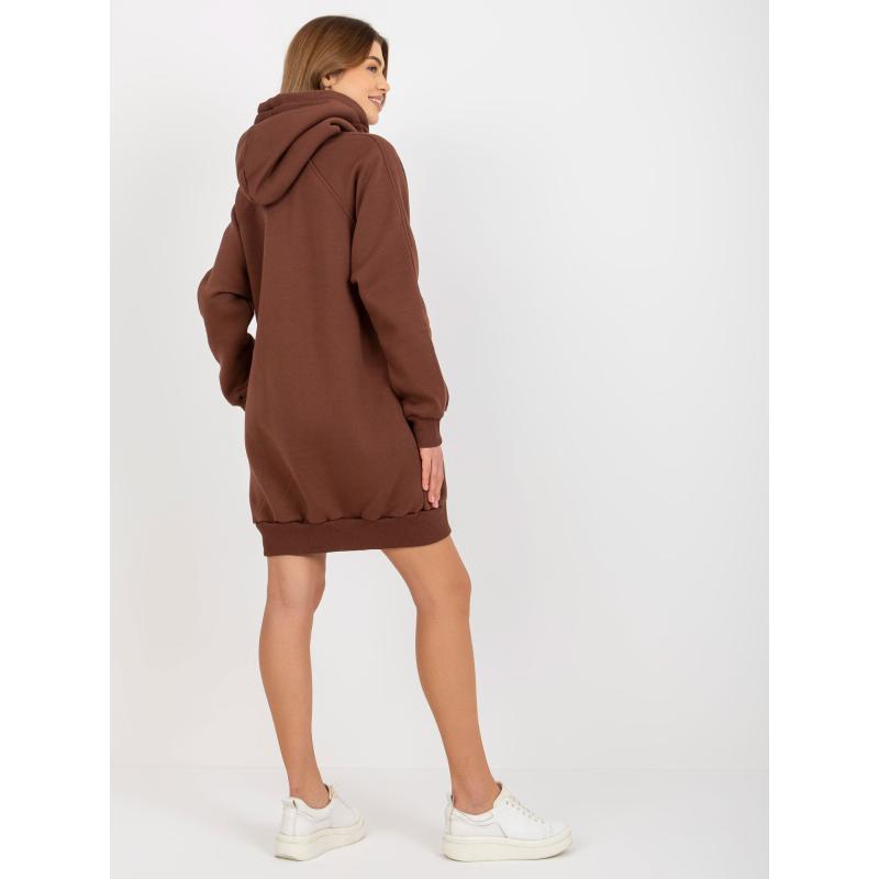 Dámská mikina basic s kapucí CELESTA hnědá 