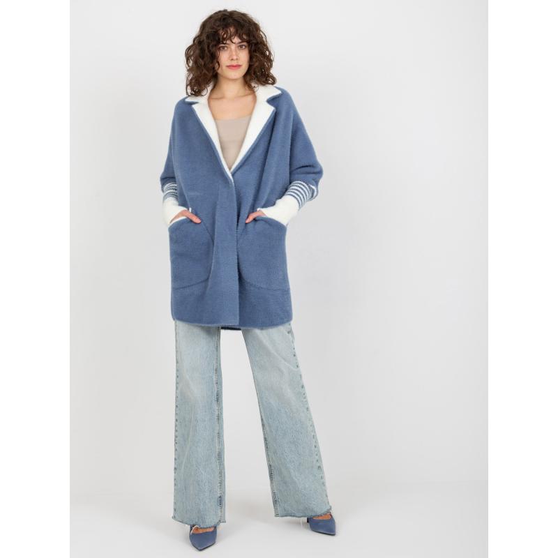 Dámský kabát z alpaky JOLENE tmavě modrý 