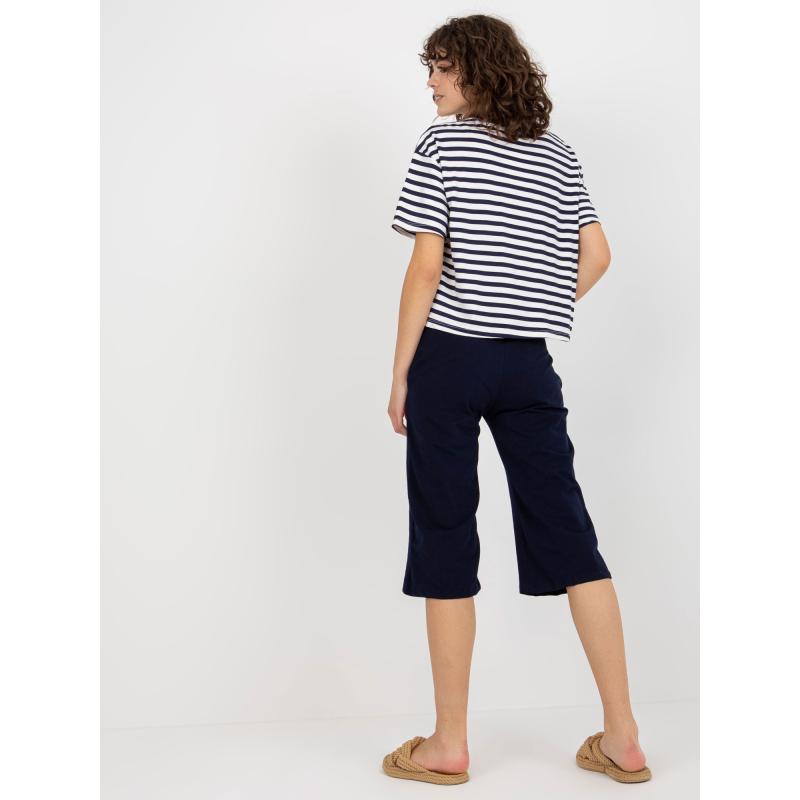 Női póló szett CAROLINE tengerészkék és fehér