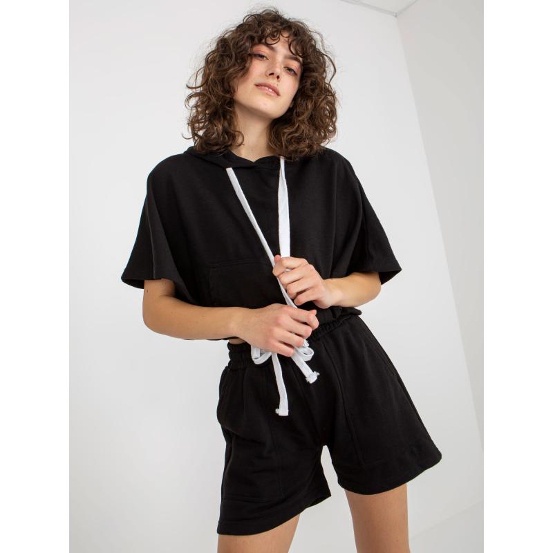 Női alapszett kapucnis pulóverrel FARRAH fekete