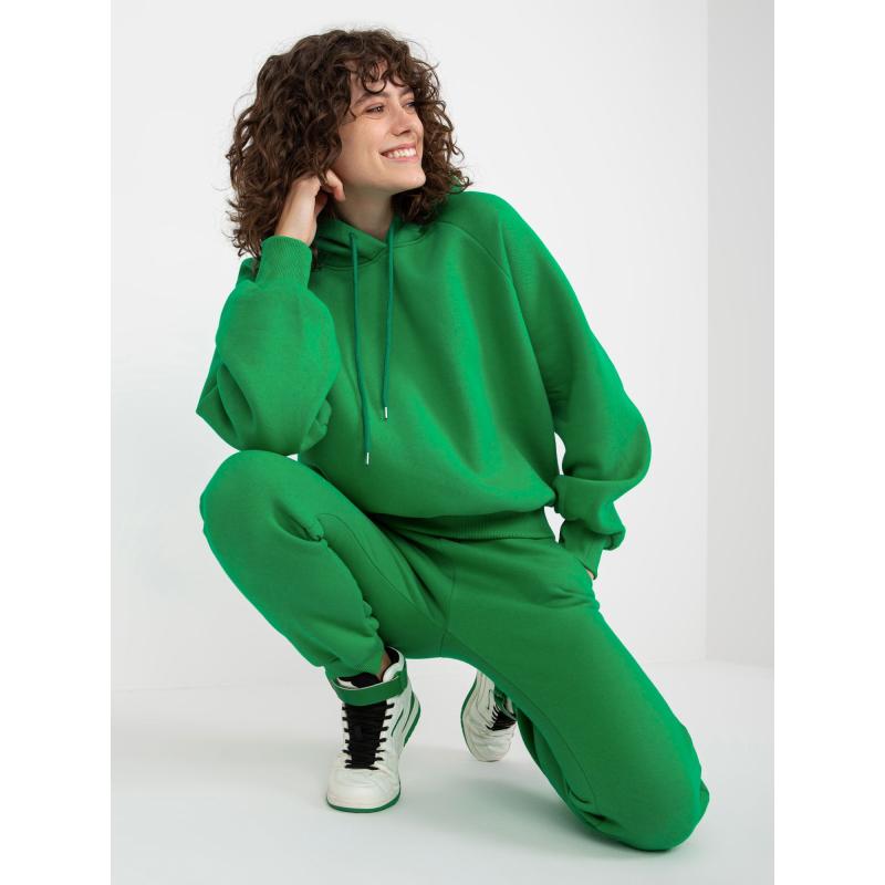 Női alapszett kapucnis pulóverrel RYLEE zöld