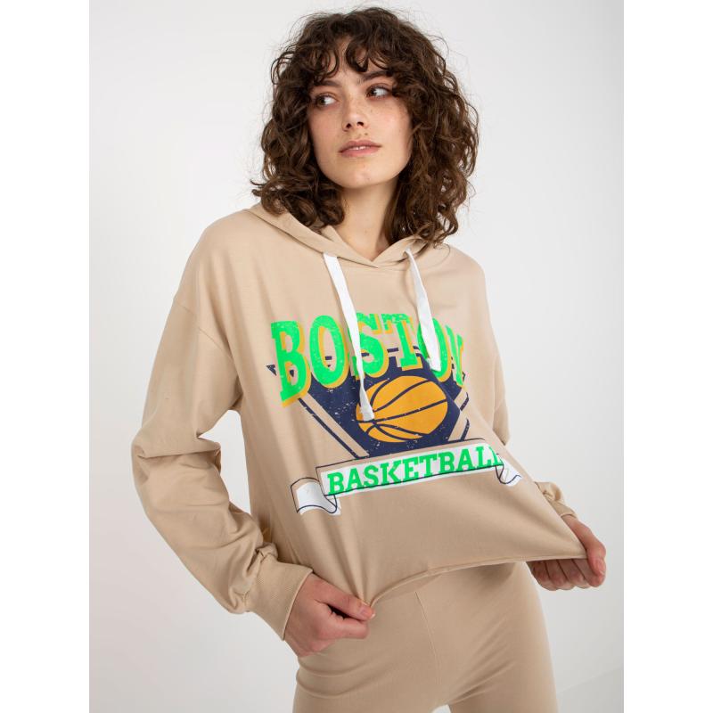 Dámská souprava s krátkou mikinou ISLA béžová