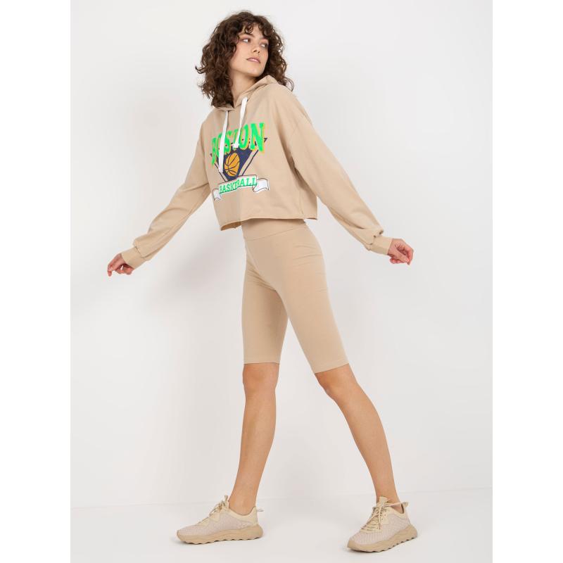 Dámská souprava s krátkou mikinou ISLA béžová