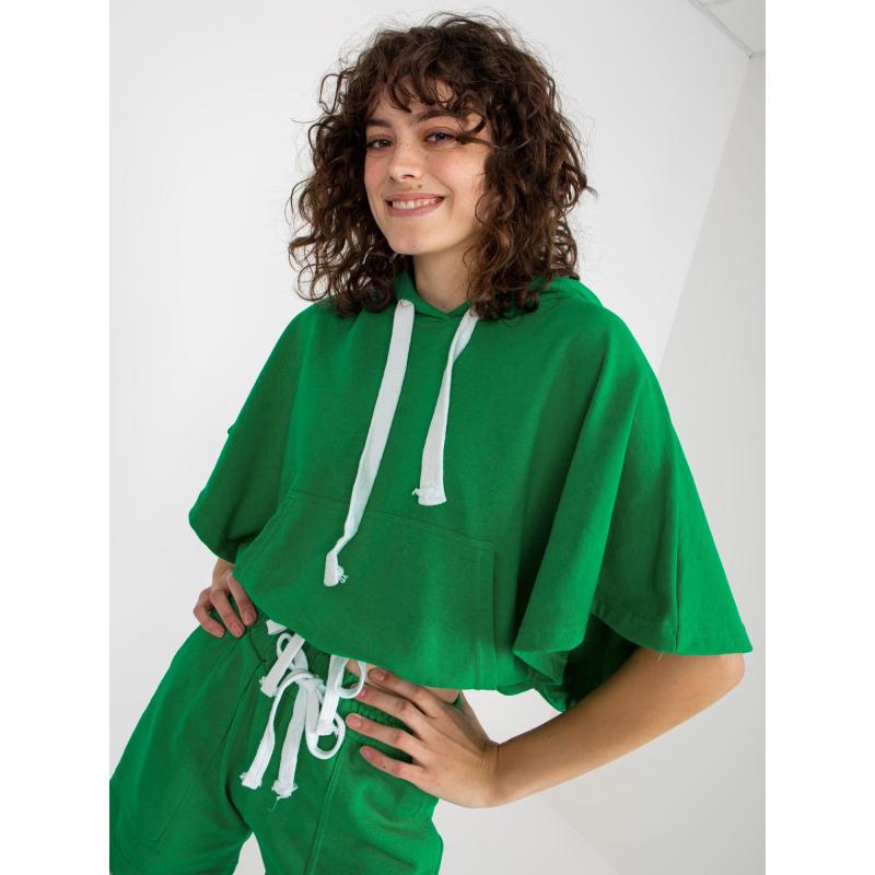 Dámská souprava s krátkou mikinou ARYA zelená 