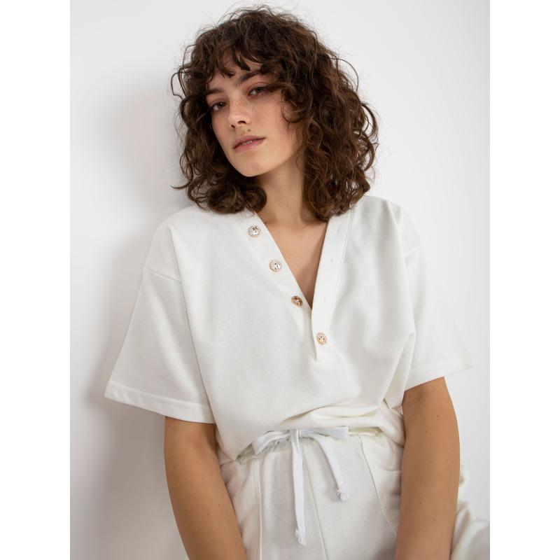 Dámská souprava s halenkou a šortkami HAILEY ecru