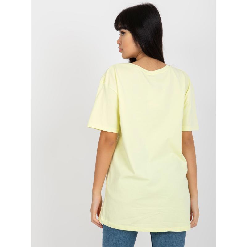 Női póló nyomtatott VERA világossárga