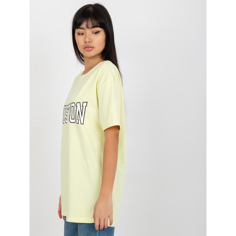 Női póló nyomtatott VERA világossárga