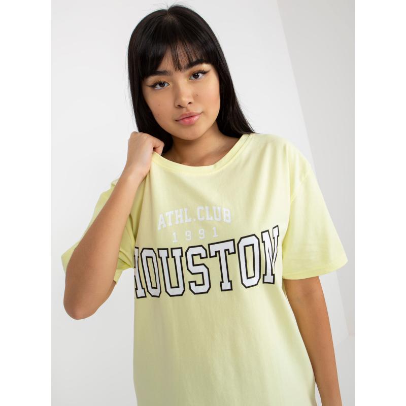 Női póló nyomtatott VERA világossárga