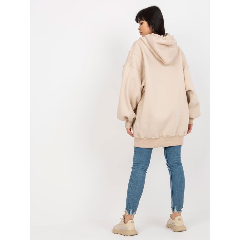 Dámská mikina basic s oversize střihem ANY béžová 