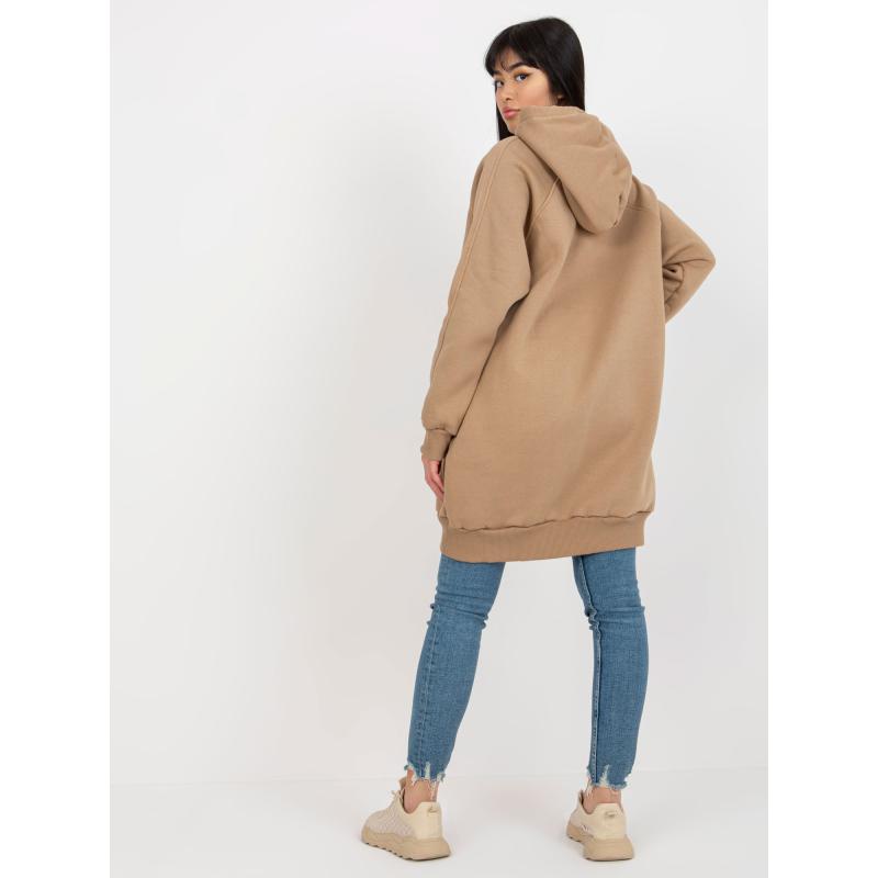 Női kapucnis pulóver BLAKE sötét bézs