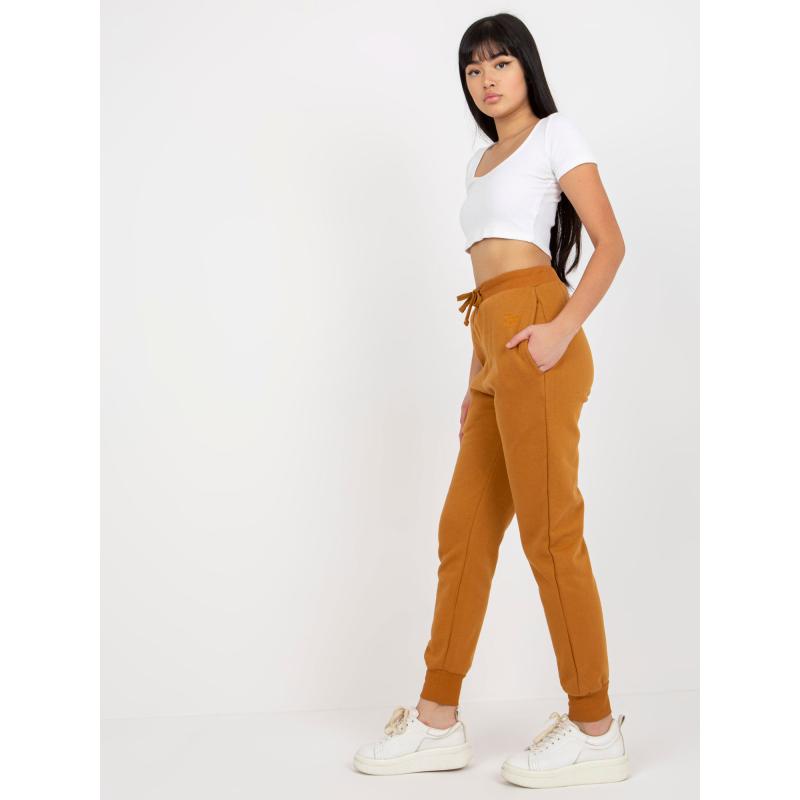 Dámské tepláky se zavazováním MAYFLIES hořčicové 