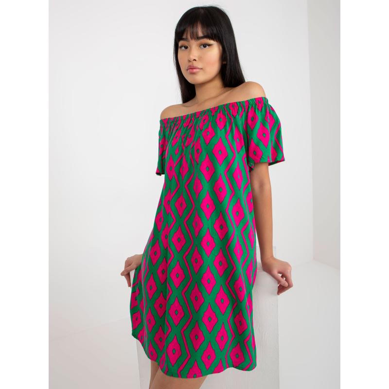 Dámské šaty s potisky FRESH MADE zelené