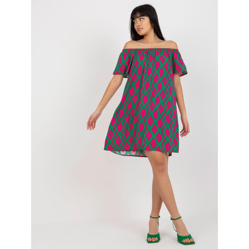 Dámské šaty s potisky FRESH MADE zelené