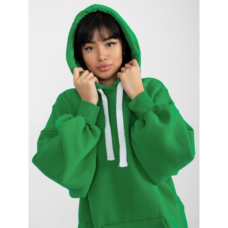 Dámská mikina basic s kapucí TORI zelená