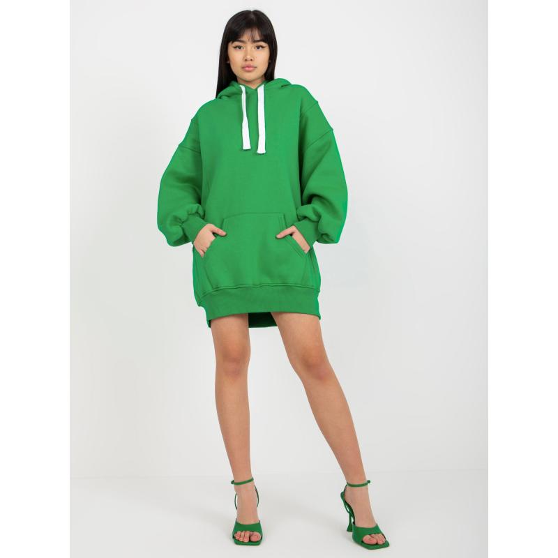 Dámská mikina basic s kapucí TORI zelená