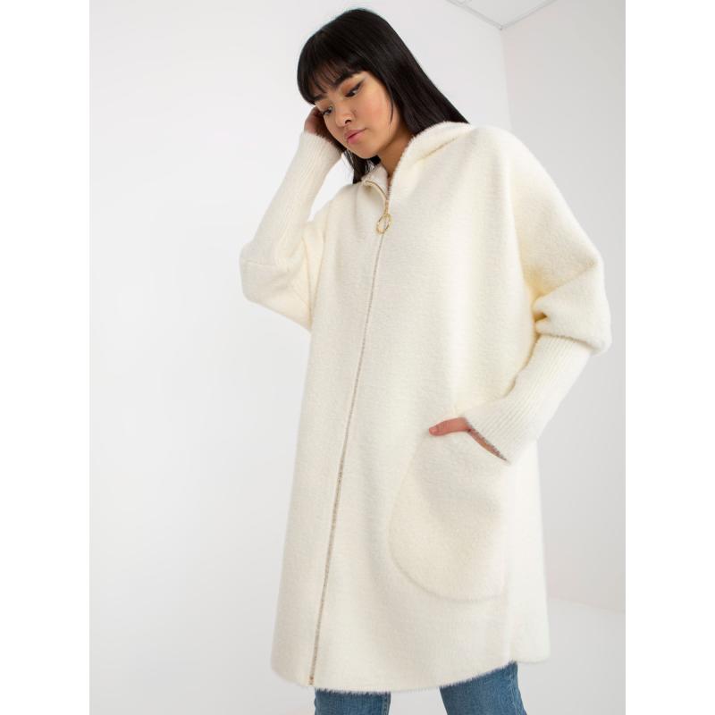 Dámský kabát z alpaky IRA ecru 