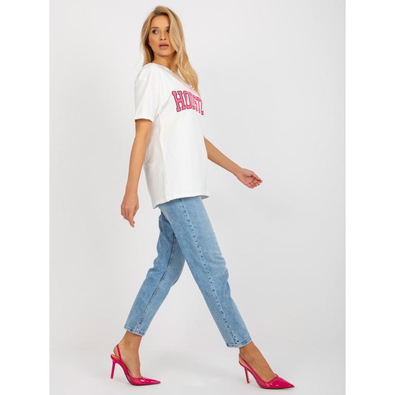 Női nyomtatott póló HELLA ecru
