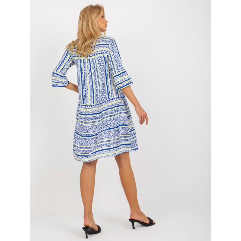 Női mintás ruha SUBLEVEL sötétkék