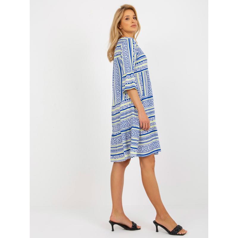 Női mintás ruha SUBLEVEL sötétkék