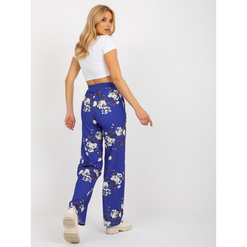 Dámske nohavice kvetinové STELLA kobaltové
