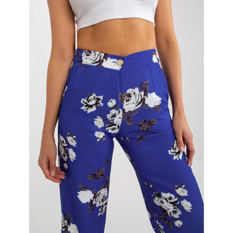 Dámske nohavice kvetinové STELLA kobaltové