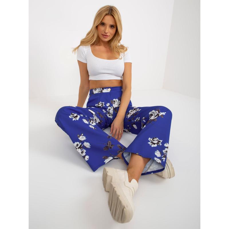Dámske nohavice kvetinové STELLA kobaltové