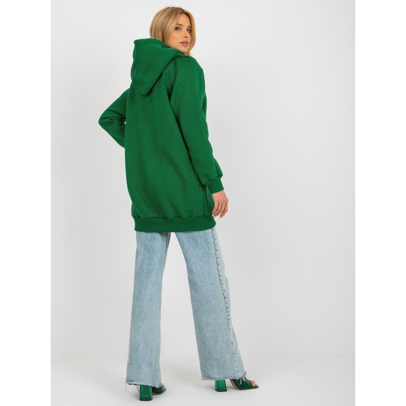 Dámská mikina s kapucí MIYA tmavě zelená 