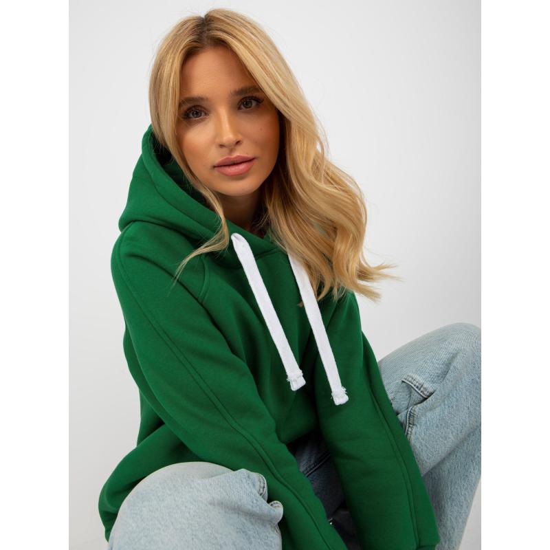 Dámská mikina s kapucí MIYA tmavě zelená 