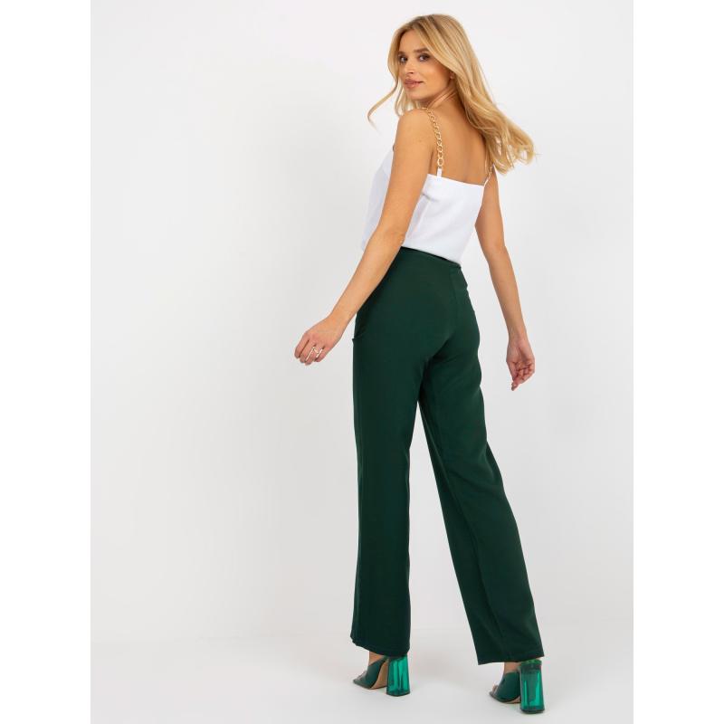 Női zsebes nadrág ADELYN sötétzöld