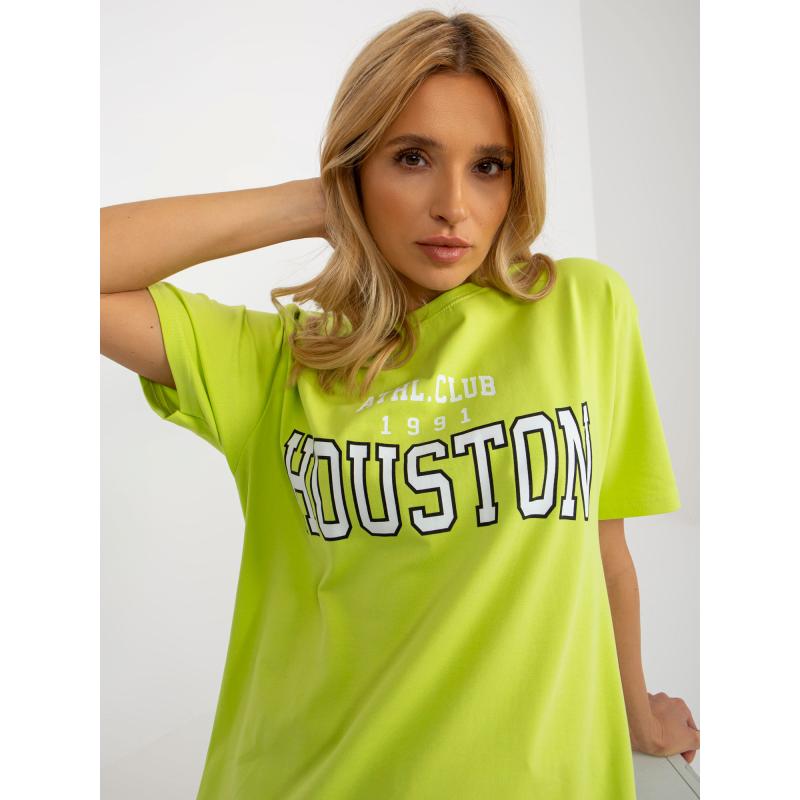 Női laza szabású póló BAILEY lime zölddel