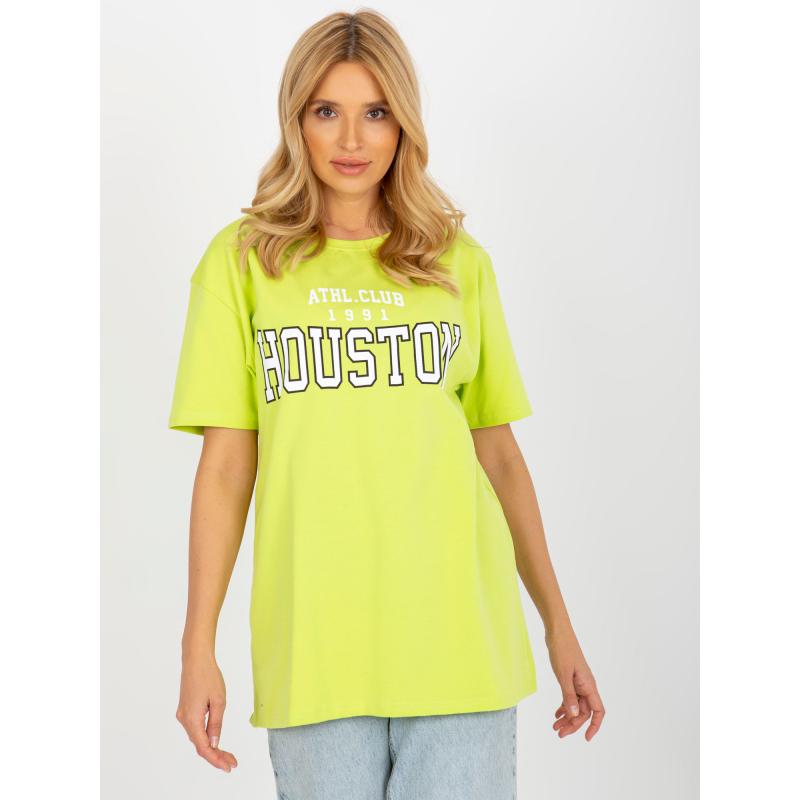 Női laza szabású póló BAILEY lime zölddel