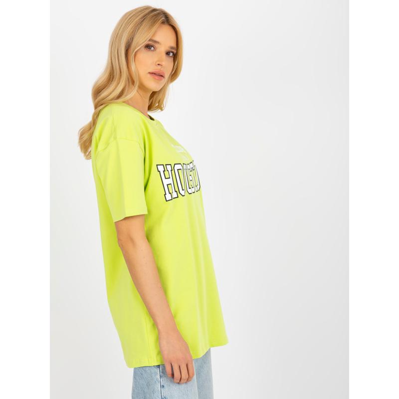 Női laza szabású póló BAILEY lime zölddel