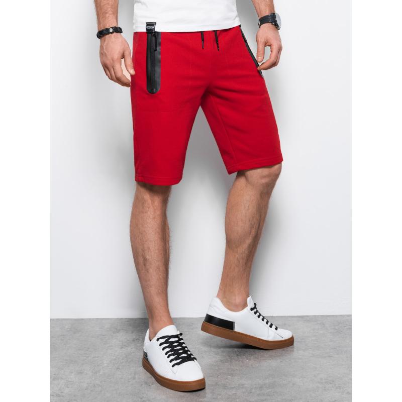 Pánské teplákové kraťasy W239 - červené
