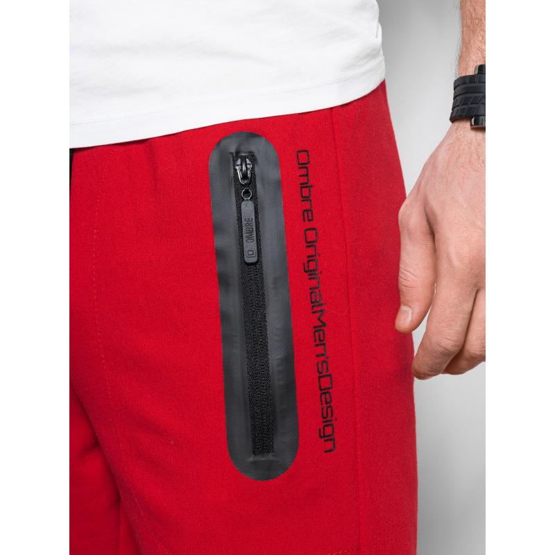 Pánské teplákové kraťasy W239 - červené