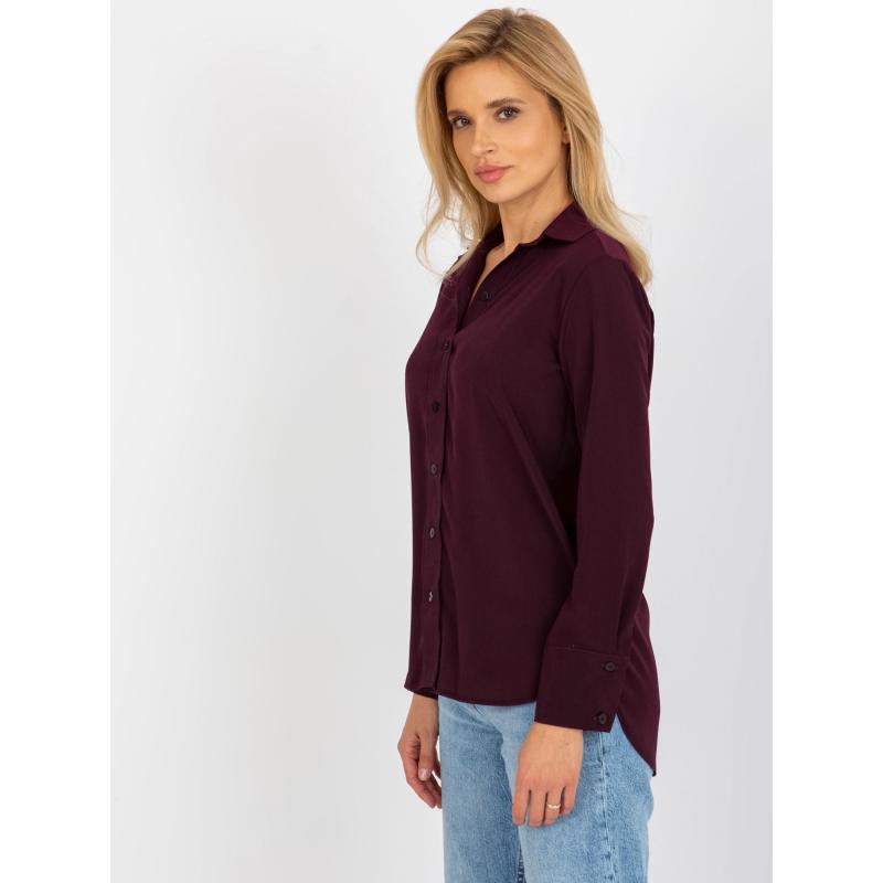 Dámská košile s límečkem KELSEY tmavě fialová  