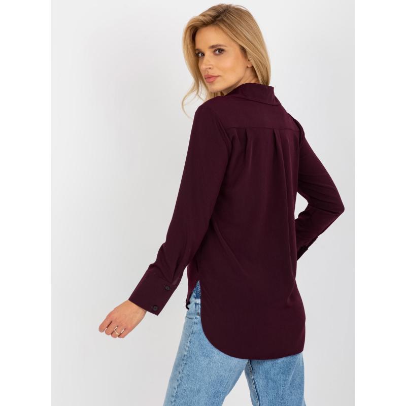 Dámská košile s límečkem KELSEY tmavě fialová  