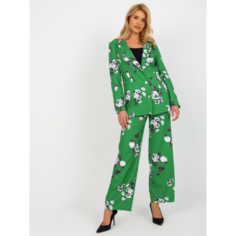 Dámske sako s ružami PAYTON zelené