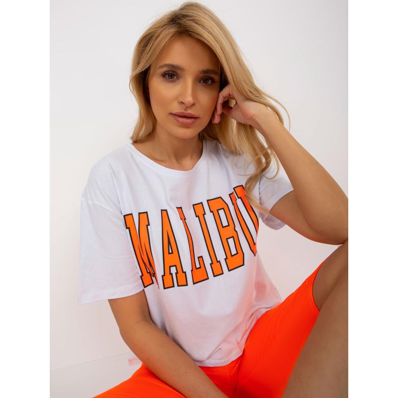 Dámsky set s tričkom NOEMI biely a oranžový