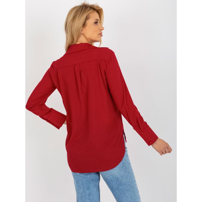 Dámské tričko s dlouhým rukávem MAGGIE bordó 