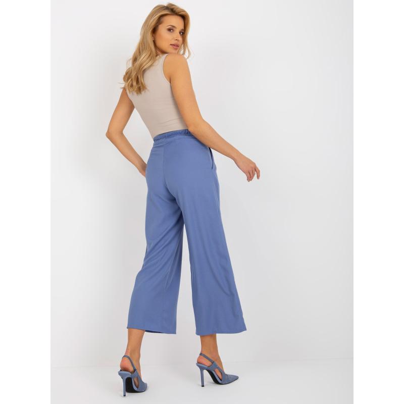 Női nadrág nyakkendővel CULOTTE sötétkék