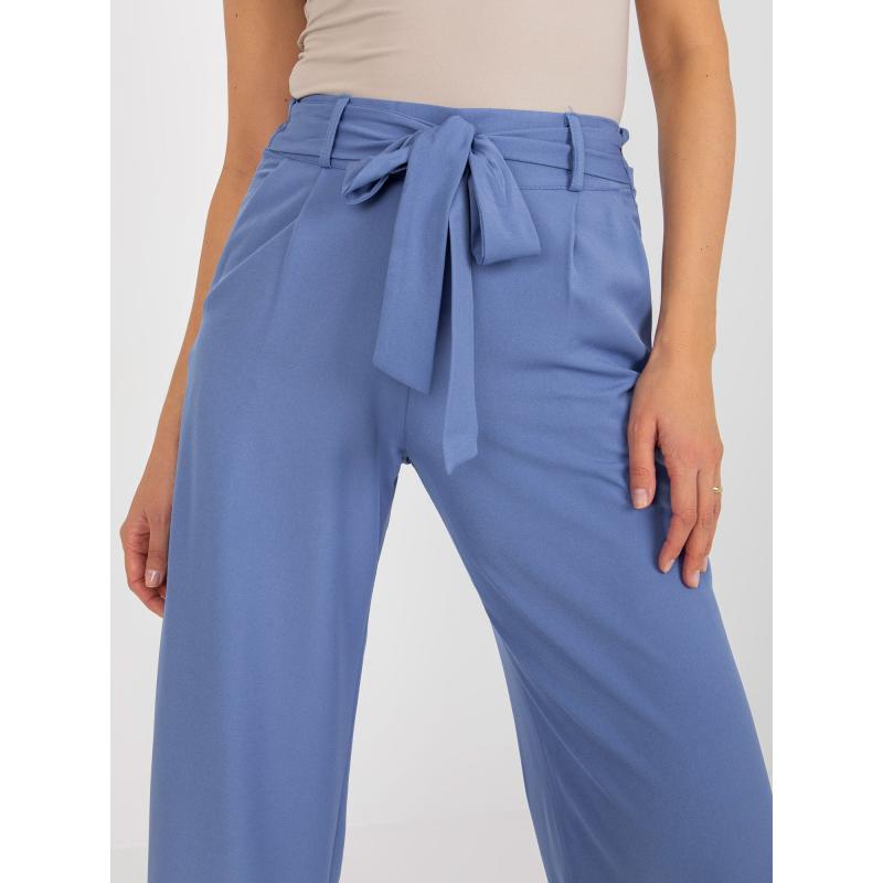 Női nadrág nyakkendővel CULOTTE sötétkék