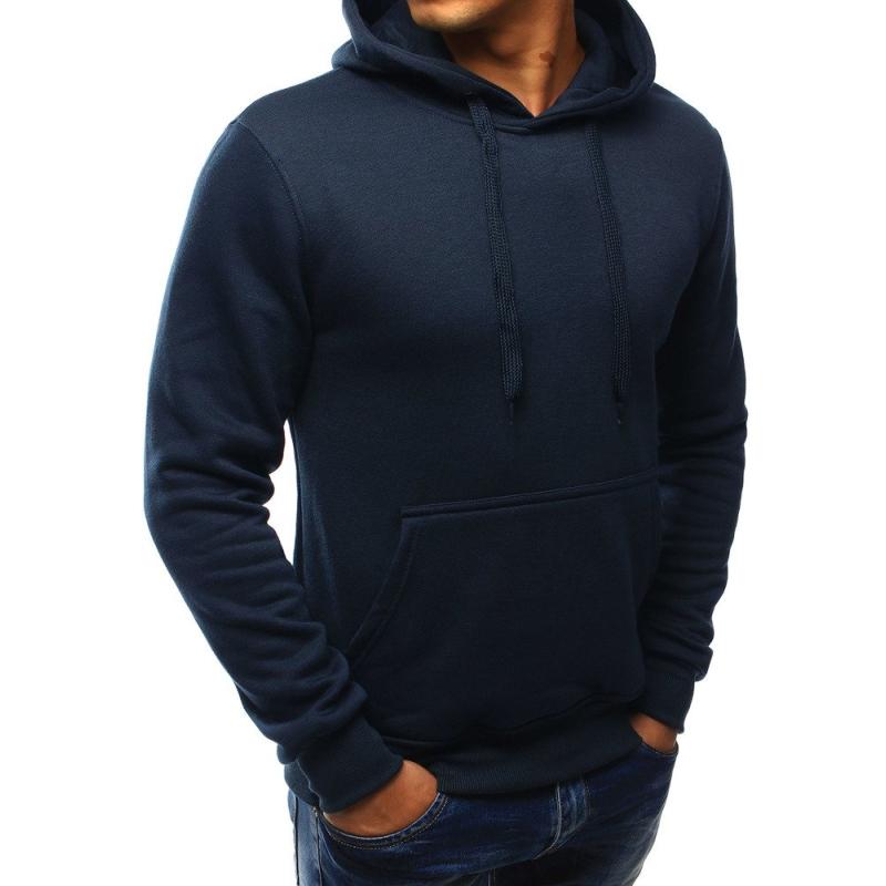 Férfi kapucnis pulóver sötétkék