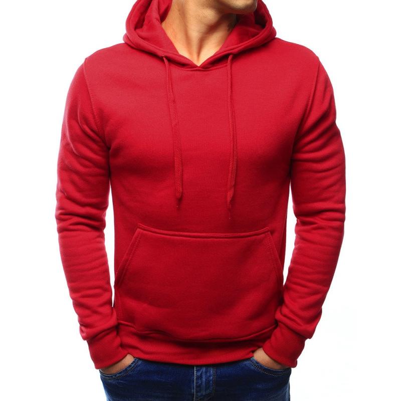 Férfi kapucnis pulóver piros