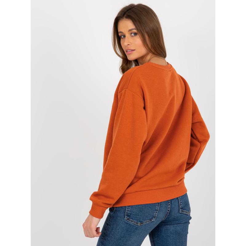 Dámská mikina s kapucí a nápisem GREGORIA tmavě oranžová 