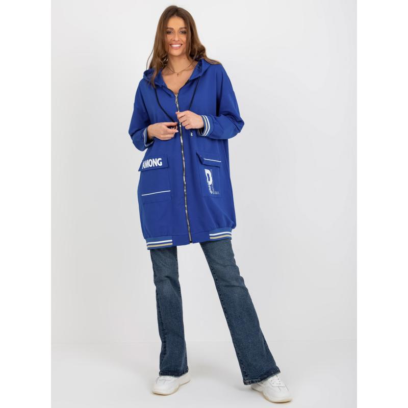 Dámská mikina s nápisy FLORENCIA tmavě modrá  