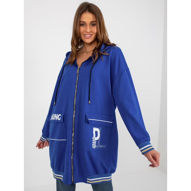 Dámská mikina s nápisy FLORENCIA tmavě modrá  