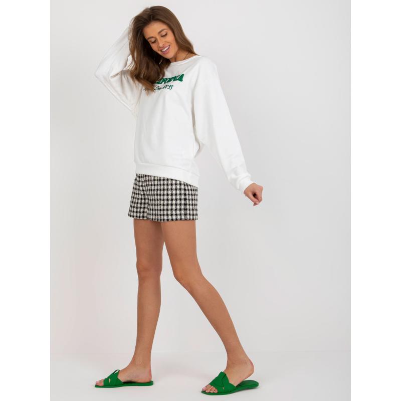 Dámská mikina s kapucí s nápisy BALTASARA ecru 